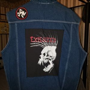Black market art company punk rock denim vest